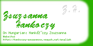 zsuzsanna hankoczy business card